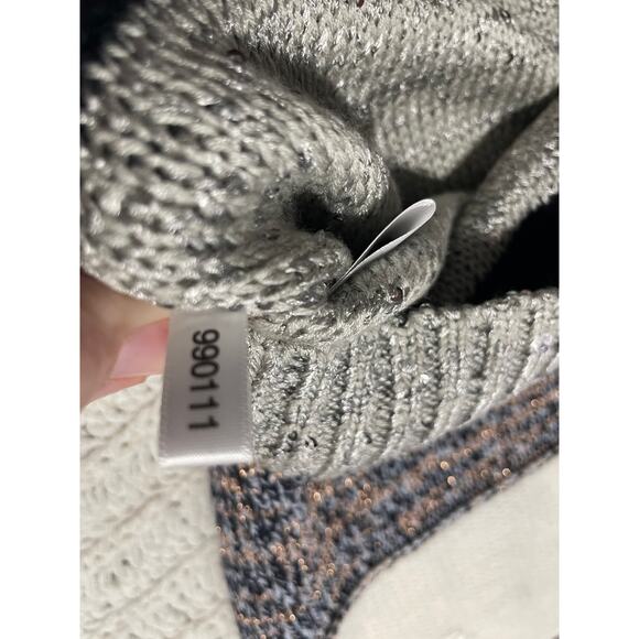 NWT New York & Co Soho Striped Sweater Womens Size Small Gray Blue White MSRP$60 - Picture 10 of 12